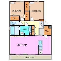 川越富洲原駅 徒歩10分 2階の物件間取画像